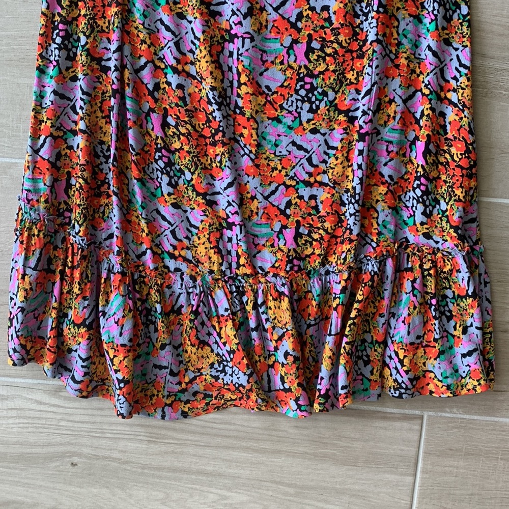 Patterson J Kincaid bright multicolor sleeveless dress. - Picture 4 of 8
